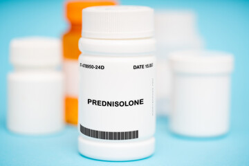 Prednisolone medication In plastic vial