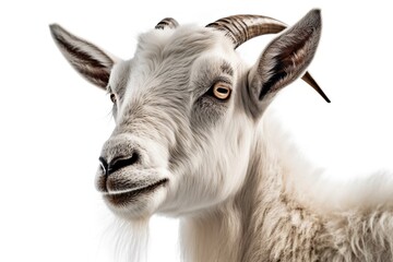 Obraz premium white goat portrait