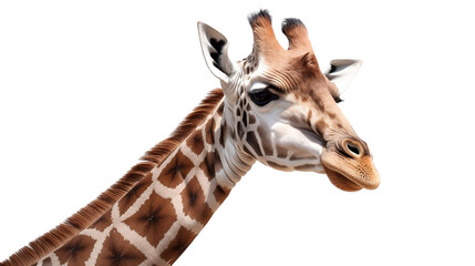 Naklejki  giraffe isolated on white background
