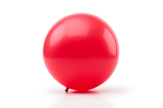 red balloon isolated on white background. generative ai