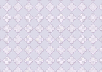 繋がった花のような枠の連続したパターンの紫色の背景