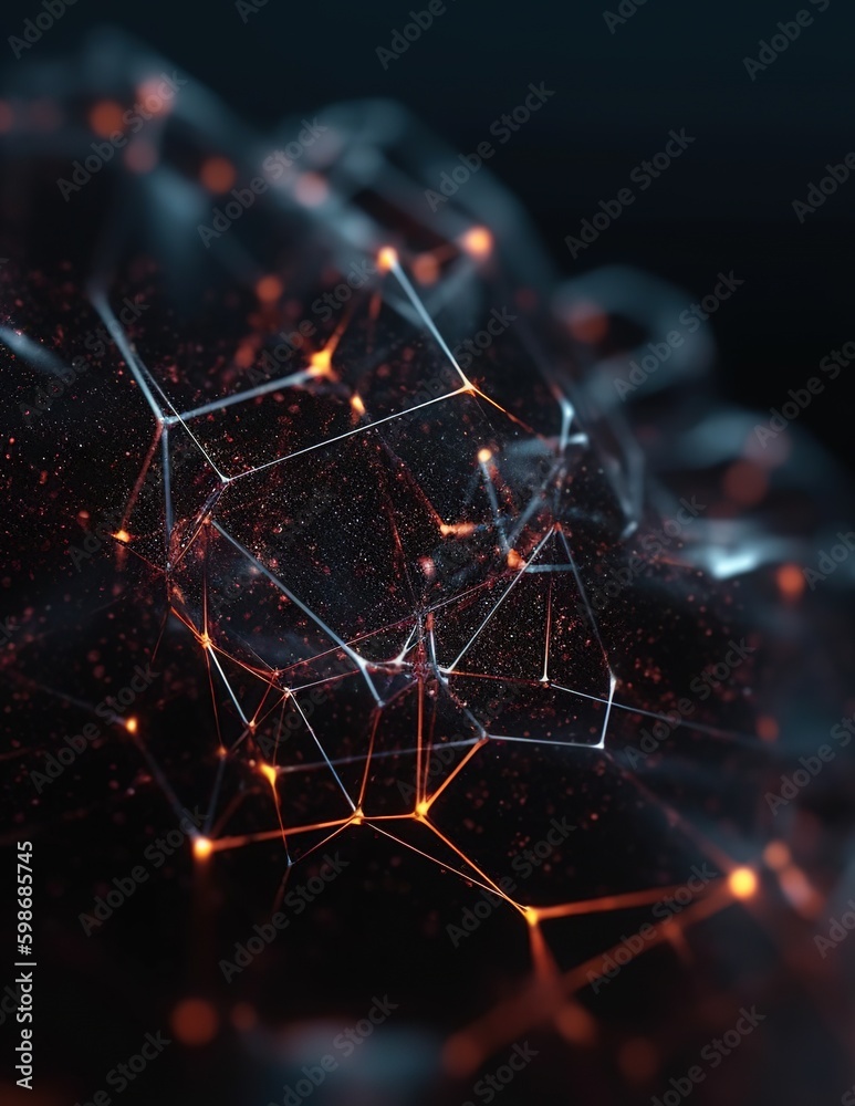 Canvas Prints data technology abstract futuristic illustration background. generative ai