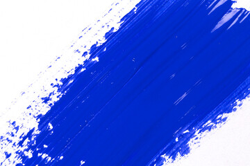 blue stroke of the paint brush