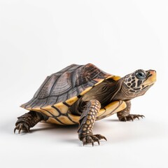 Obraz premium a turtle in a white background