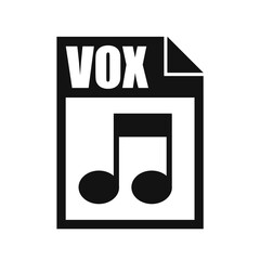 VOX File Icon, Flat Design Style