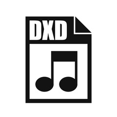DXD File Icon, Flat Design Style