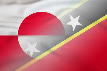 Greenland and Saint Kitts and Nevis government flag international relations KNA GRL