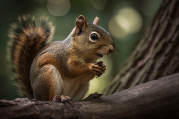 Obraz premium squirrel on a tree