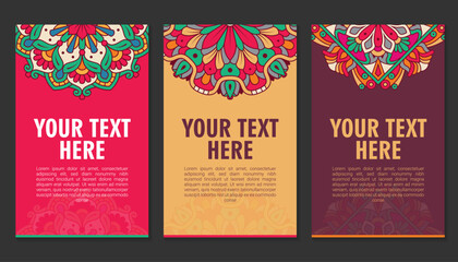 colored Mandala background cover design vector art for print, invitation, wedding, book cover, template, poster, cover, brochure, flyer, banner