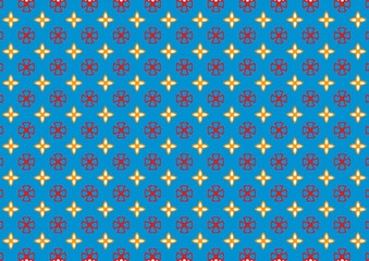 Yellow flower decorate on light blue background