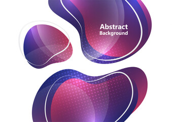 Creative abstract bright background. Smooth liquid, stripes and dots on a white background. Template for prints, posters, flyers. Vector illustration.