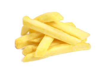 french fries isolated on white, fast food concept
