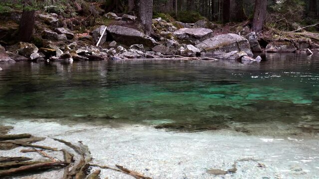 Spectacular Landscape on the Alpine Lake of Amola.
