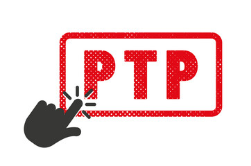 PTP - tampon projet de transition professionnelle - obrazy, fototapety, plakaty
