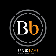 Bb Letter simple logo design vector.