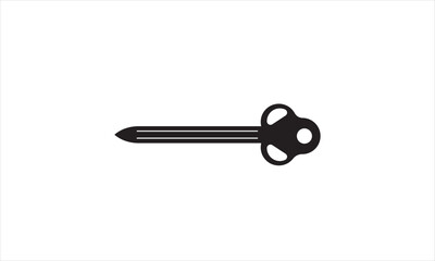 key on white background vector