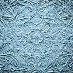 Sophisticated Textured 3D Wall Art in Light Blue and White Tones with an Artistic Flair. Generative AI