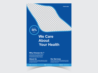 Modern Medical Flyer Template Design.Dental Care Flyers Template, Healthcare business flyer Template, Medical and healthcare modern flyer template. health doctor flyer design.