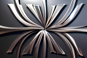 The Art of Geometry - A Futuristic Metallic Wallpaper