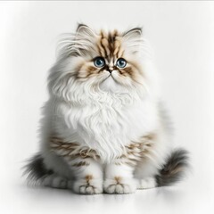 Cute kitten on a white background