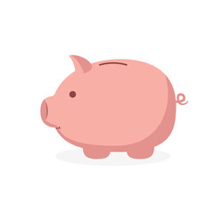 Piggy bank icon. Concept of money saving or accumulation, investment and personal finance depositing.