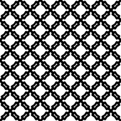 Black and white seamless pattern texture. Greyscale ornamental graphic design. Mosaic ornaments. Pattern template. Vector illustration. EPS10.