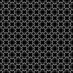 Black and white seamless pattern texture. Greyscale ornamental graphic design. Mosaic ornaments. Pattern template. Vector illustration. EPS10.