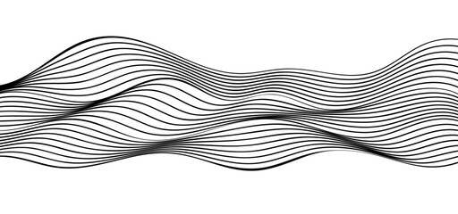 black and white abstract wavy lines background