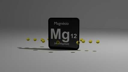 Graphic representation of the MAGNESIUM atom.