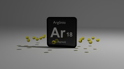 Graphical representation of the ARGON atom.