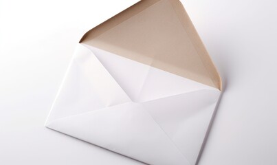  a piece of white paper with a brown triangle on top of it.  generative ai