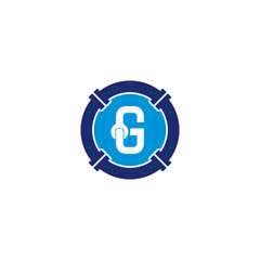 Letter G, Pipe and Wrench Logo Design 002