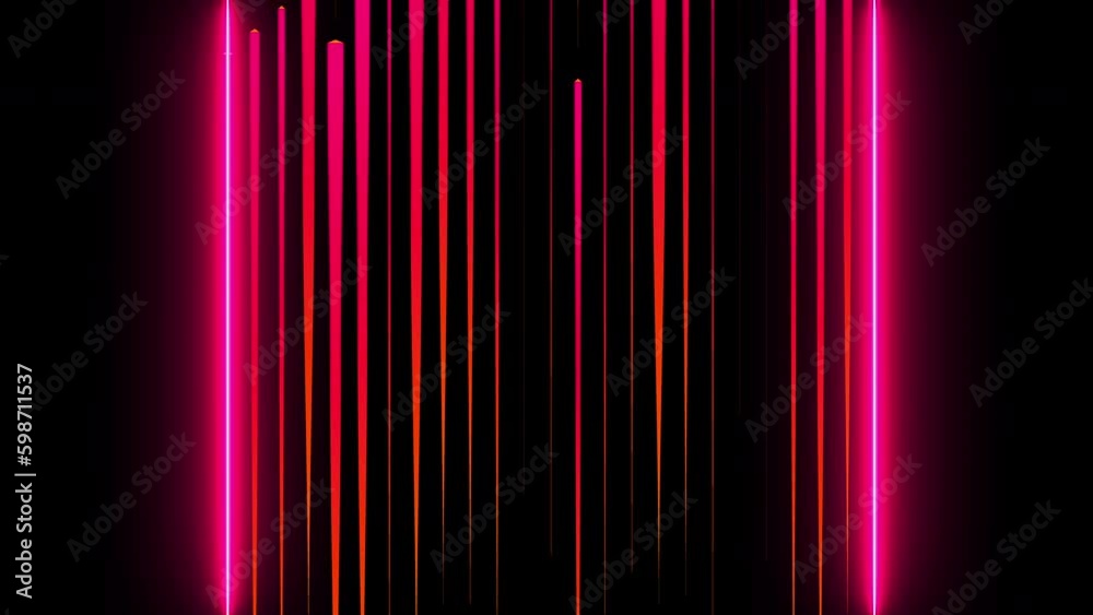 Poster directional neon lines. computer generated 3d render generative ai