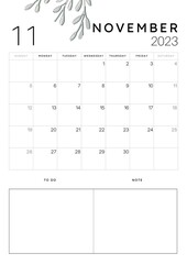 November Monthly Planner