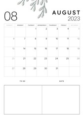 August Monthly Planner