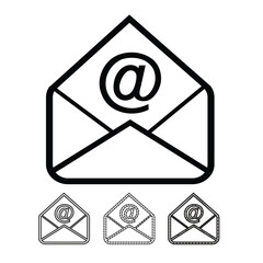 email and mail icon vector