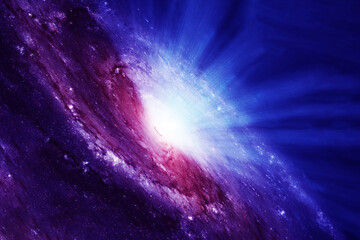 Naklejka na ściany i meble A bright, beautiful cosmic nebula. Elements of this image furnished NASA.