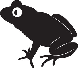 silhouette frog vector illustration