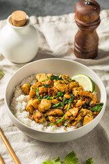 Asian Ginger Peanut Chicken and Rice