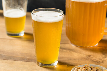 Cold Refreshing Lager Beer in a Pitcher