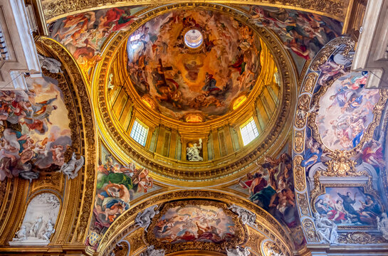 Church of the Gesu interiors, Rome, Italy