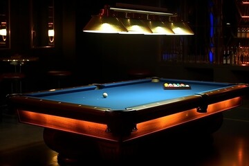 illustration, pool table, ai generative