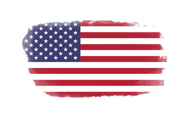 American flag in grunge style. Vector USA flag