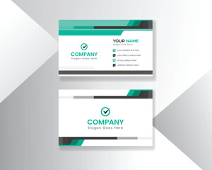 Modern creative business card and name card ,horizontal simple clean template vector design, layout in rectangle size.