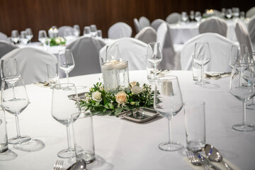 Wedding decoration with flowers
