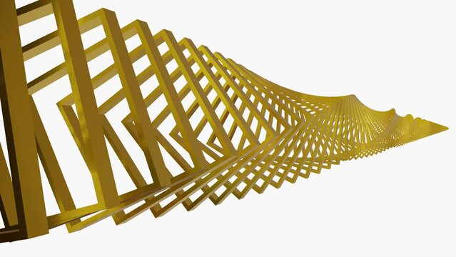 Metallic Dna helix structure Gold 
