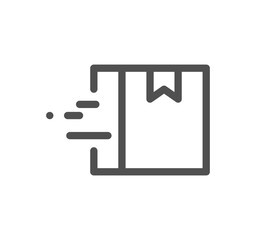 Delivery related icon outline and linear symbol.	
