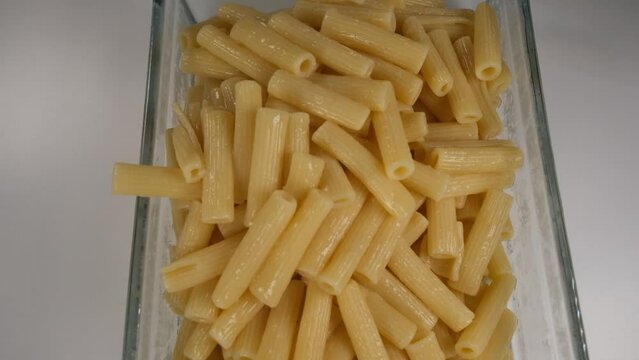 pasta in glass bowl Generative AI