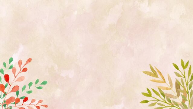 Watercolor floral wedding overlay background  animation video. Valentine's Day, Mother's Day, Weddings, and Women's Day background loop video animation