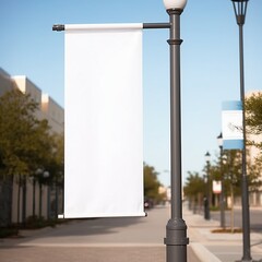 Mockup blank white street banner on cities. London, Amsterdam, Paris, Berlim Generative ai.